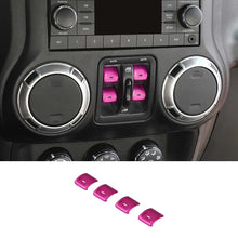 For 2011-2018 Jeep Wrangler JK Aluminum Alloy Interior Window Control Switch Button Cover Trim RT-TCZ