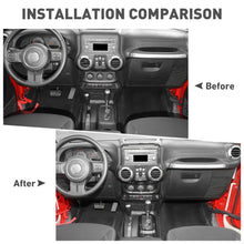 For 2011-2018 Jeep Wrangler JK Center Console Air Vent Switch & Gear Cup Holder Panel Cover Trim Kit (3 pcs) RT-TCZ