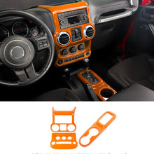 For 2011-2018 Jeep Wrangler JK Center Console Air Vent Switch & Gear Cup Holder Panel Cover Trim (3 pcs) RT-TCZ