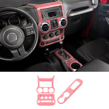 For 2011-2018 Jeep Wrangler JK Center Console Air Vent Switch & Gear Cup Holder Panel Cover Trim (3 pcs) RT-TCZ