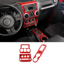 For 2011-2018 Jeep Wrangler JK Center Console Air Vent Switch & Gear Cup Holder Panel Cover Trim (3 pcs) RT-TCZ