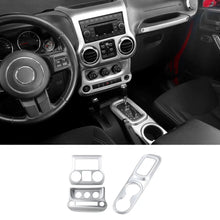 For 2011-2018 Jeep Wrangler JK Center Console Air Vent Switch & Gear Cup Holder Panel Cover Trim (3 pcs) RT-TCZ