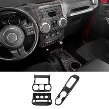 For 2011-2018 Jeep Wrangler JK Center Console Air Vent Switch & Gear Cup Holder Panel Cover Trim (3 pcs) RT-TCZ