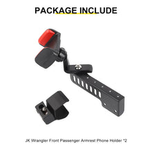 For 2011-2018 Jeep Wrangler JK Interior Copilot Armrest Handle Phone Holder Mount Stand RT-TCZ