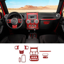 For 2011-2018 Jeep Wrangler JK JKU 10pcs Interior Decoration Trim Cover Kit RT-TCZ
