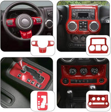 For 2011-2018 Jeep Wrangler JK JKU 21PCS Full Set Interior Trim Kit Red RT-TCZ