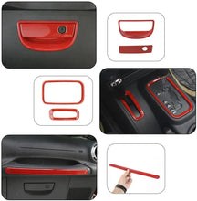 For 2011-2018 Jeep Wrangler JK JKU 21PCS Full Set Interior Trim Kit Red RT-TCZ