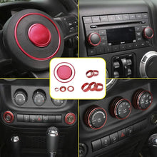 For 2011-2018 Jeep Wrangler JK JKU 21PCS Full Set Interior Trim Kit Red RT-TCZ
