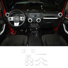 For 2011-2018 Jeep Wrangler JK JKU 4-Door 12 PCS Interior Trim Cover Kit RT-TCZ