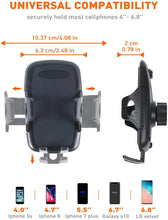 For 2011-2018 Jeep Wrangler JK JKU Dash Phone Mount Clamp Holder, Black RT-TCZ