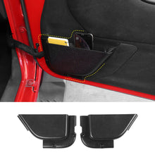 For 2011-2018 Jeep Wrangler JK JKU Door Pockets Map Storage Box, Door Side Insert Cup Holder Organizer, Door Net Replacement RT-TCZ