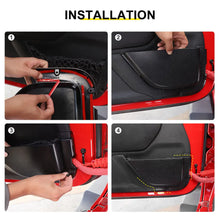 For 2011-2018 Jeep Wrangler JK JKU Door Pockets Map Storage Box, Door Side Insert Cup Holder Organizer, Door Net Replacement RT-TCZ