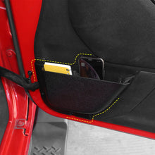For 2011-2018 Jeep Wrangler JK JKU Door Pockets Map Storage Box, Door Side Insert Cup Holder Organizer, Door Net Replacement RT-TCZ