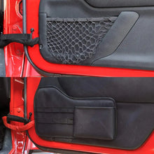 For 2011-2018 Jeep Wrangler JK JKU Front Door Storage Bags Door Net Pockets Replacement Black 4PCS RT-TCZ