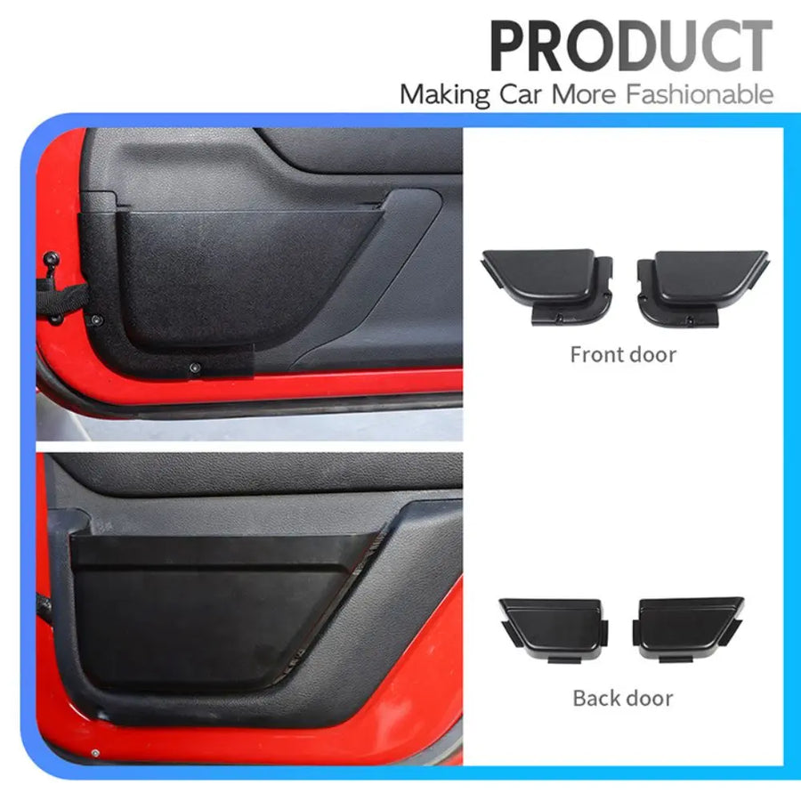 For 2011-2018 Jeep Wrangler JK JKU 4Door Front & Rear Door Side