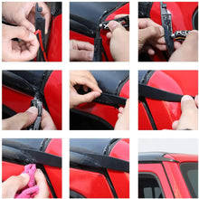 For 2011-2018 Jeep Wrangler JK JKU Hard-Top Roof Rainwater Guard Diverters Channel Slot Gutter, 2PCS RT-TCZ