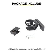 For 2011-2018 Jeep Wrangler JK Passenger Grab Handle Water Cup Holder Mount Bracket（2 pcs） RT-TCZ