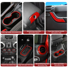 For 2011-2018 Jeep Wrangler JKU 4-Door 13 x Inner Center Console Trim Kit RT-TCZ