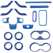 For 2011-2018 Jeep Wrangler JKU 4-Door 18X Interior Decoration Trim Kit Center Console Dashboard Cover RT-TCZ