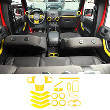 For 2011-2018 Jeep Wrangler JKU 4-Door 18X Interior Decoration Trim Kit Center Console Dashboard Cover RT-TCZ
