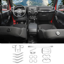 For 2011-2018 Jeep Wrangler JKU 4-Door 18X Interior Decoration Trim Kit Center Console Dashboard Cover RT-TCZ