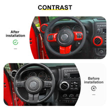 For 2011-2018 Jeep Wrangler JKU 4-Door Interior Car Door Center Console Trim Cover Kit (16 pcs) RT-TCZ