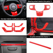For 2011-2018 Jeep Wrangler JKU 4-Door Interior Car Door Center Console Trim Cover Kit (16 pcs) RT-TCZ
