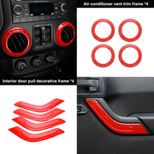 For 2011-2018 Jeep Wrangler JKU 4-Door Interior Car Door Center Console Trim Cover Kit (16 pcs) RT-TCZ