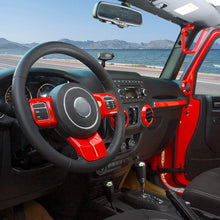 For 2011-2018 Jeep Wrangler JKU 4-Door Interior Car Door Center Console Trim Cover Kit (16 pcs) RT-TCZ