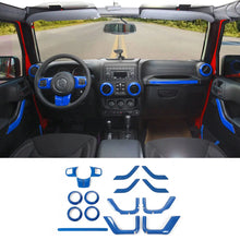 For 2011-2018 Jeep Wrangler JKU 4-Door Interior Car Door Center Console Trim Cover Kit (16 pcs) RT-TCZ