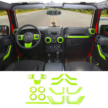 For 2011-2018 Jeep Wrangler JKU 4-Door Interior Car Door Center Console Trim Cover Kit (16 pcs) RT-TCZ
