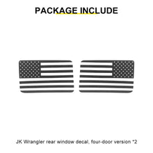 For 2011-2018 Wrangler JK Rear Window Sticker Trim US Flag Decal（2 pcs） RT-TCZ