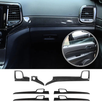 For 2011-2020 Jeep Grand Cherokee WK2 Dashboard Panel Trim & Door Handle Cover Kit RT-TCZ