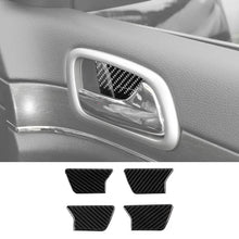 For 2011-2020 Jeep Grand Cherokee WK2 Inner Door Handle Bowl Decor Sticker Black Carbon Fiber RT-TCZ