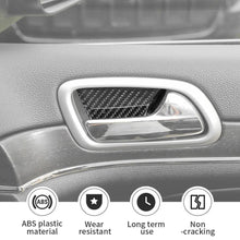 For 2011-2020 Jeep Grand Cherokee WK2 Inner Door Handle Bowl Decor Sticker Black Carbon Fiber RT-TCZ
