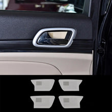 For 2011-2020 Jeep Grand Cherokee WK2 Inner Door Handle Bowl Decor Sticker Black Carbon Fiber RT-TCZ