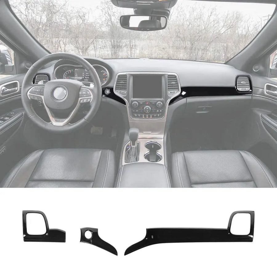 thumbnail image 2 of Carbon Fiber Look AC Vent Outlet Cover Trim For Jeep Grand Cherokee 2011-2021 2 of 6