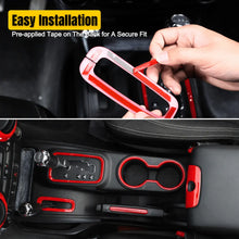 For 2011–2018 Jeep Wrangler JKU 4-Door 18PCS Interior Trim Kit – Dashboard & Center Console Decoration Cover RT-TCZ