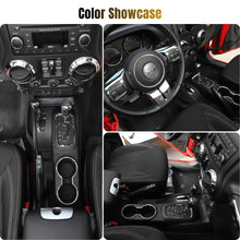 For 2011–2018 Jeep Wrangler JKU 4-Door 18PCS Interior Trim Kit – Dashboard & Center Console Decoration Cover RT-TCZ