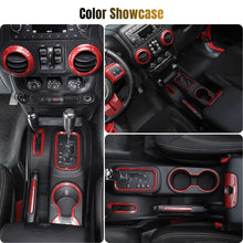 For 2011–2018 Jeep Wrangler JKU 4-Door 18PCS Interior Trim Kit – Dashboard & Center Console Decoration Cover RT-TCZ
