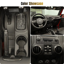 For 2011–2018 Jeep Wrangler JKU 4-Door 18PCS Interior Trim Kit – Dashboard & Center Console Decoration Cover RT-TCZ
