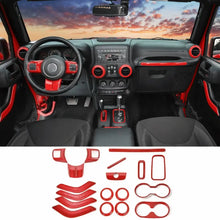For 2011–2018 Jeep Wrangler JKU 4-Door 18PCS Interior Trim Kit – Dashboard & Center Console Decoration Cover RT-TCZ