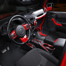 For 2011–2018 Jeep Wrangler JKU 4-Door 18PCS Interior Trim Kit – Dashboard & Center Console Decoration Cover RT-TCZ