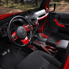 For 2011–2018 Jeep Wrangler JKU 4-Door 18PCS Interior Trim Kit – Dashboard & Center Console Decoration Cover RT-TCZ