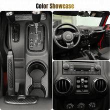 For 2011–2018 Jeep Wrangler JKU 4-Door 18PCS Interior Trim Kit – Dashboard & Center Console Decoration Cover RT-TCZ