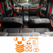 For 2011–2018 Jeep Wrangler JKU 4-Door 18PCS Interior Trim Kit – Dashboard & Center Console Decoration Cover RT-TCZ