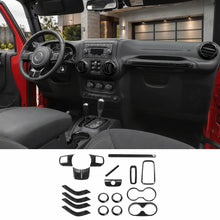 For 2011–2018 Jeep Wrangler JKU 4-Door 18PCS Interior Trim Kit – Dashboard & Center Console Decoration Cover RT-TCZ