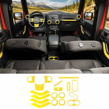 For 2011–2018 Jeep Wrangler JKU 4-Door 18PCS Interior Trim Kit – Dashboard & Center Console Decoration Cover RT-TCZ