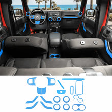 For 2011–2018 Jeep Wrangler JKU 4-Door 18PCS Interior Trim Kit – Dashboard & Center Console Decoration Cover RT-TCZ