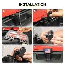 For 2012-2018 Jeep Wrangler JK Interior Center Console Phone Bracket Holder Storage Tray Dashboard RT-TCZ